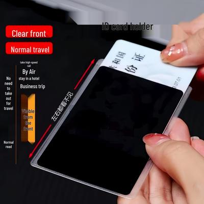 Double-Sided Anti-Peep ID and Card Holder: Waterproof, Anti-Leak, Anti-Demagnetization Privacy Sleeve