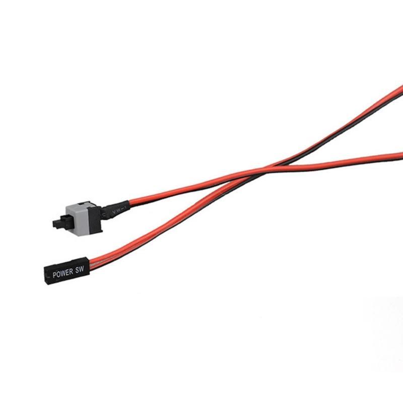 ATXs Power Switcher Cord 2Pin 50cm Computer Motherboards Reset Button Connection Plugs and Play PC Power Cable 24Awg