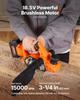 Cordless Handheld Planer, 82 mm Cut Width, 15000 RPM Electric Hand Wood Planer with 4 Ah 18V Lithium Battery, Brushless Motor, Adjustable Cut Depth,