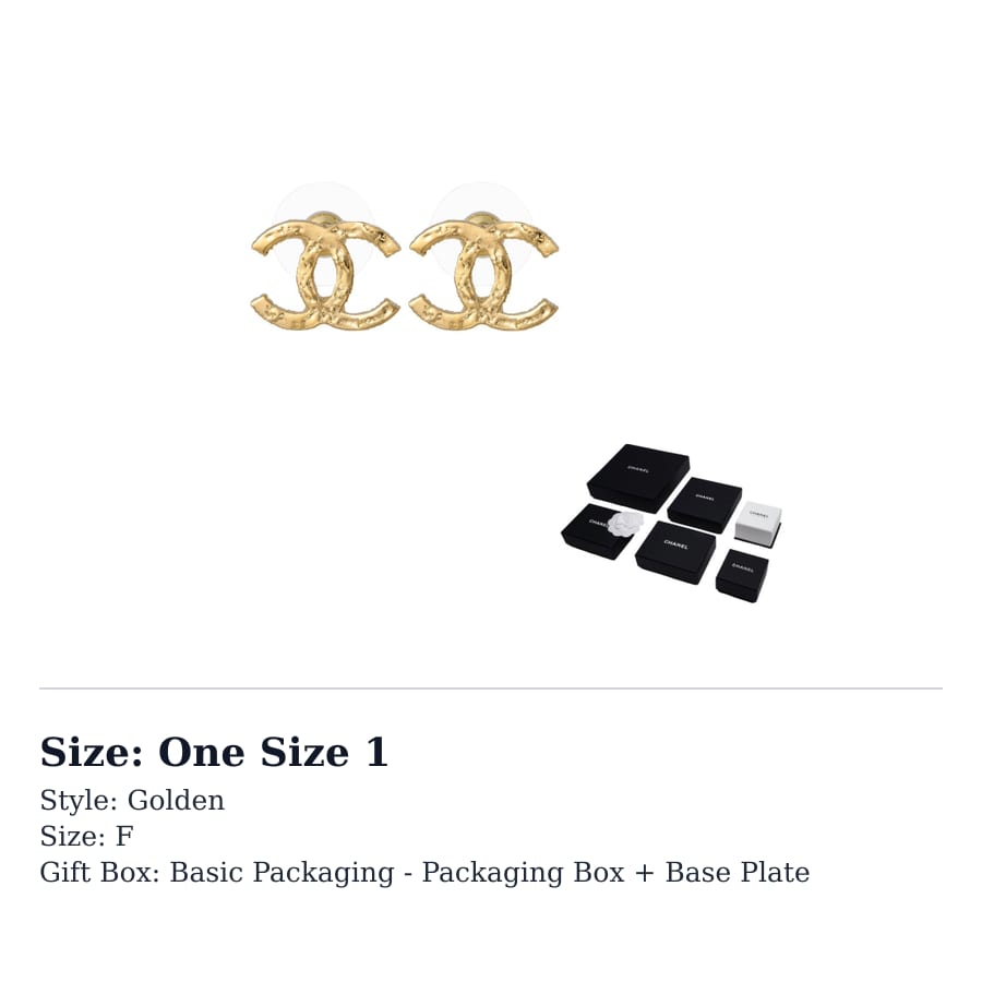 Chanel Metal Stud Earrings Women's Gold ABC502-B15385-NU492