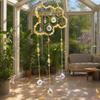 Yousheng Honeycomb Crystals Suncatcher, Window Hanging Pendants, Sun Catcher with Crystal Prisms, Sparkling Wind Chimes, Home Indoor Outdoor Garden