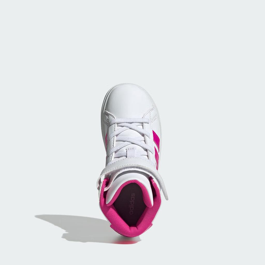 Adidas Shoes - Boys' Small Size GRAND COURT MID K Mid-top Casual Sports Sneakers - Adidas JR0806