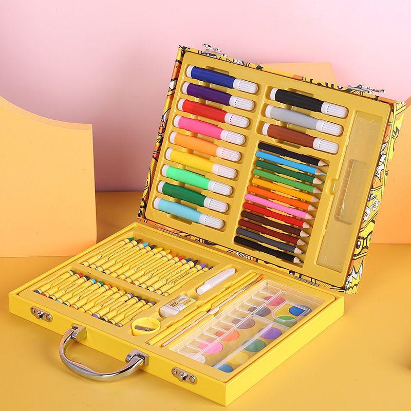 145-Piece Deluxe Watercolor Pen Set for Kids - Double-Layered Aluminum Box Art Supplies & Painting Tools