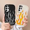 Case for Samsung Galaxy S23 Plus S21 S22 Ultra S20 FE A26 S24 A25 S25 Soft Phone Cover A54 A55 A24 A36 A35 A34 Creative Flame