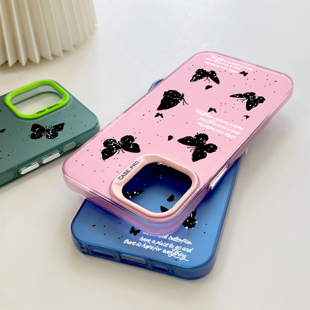 Fashion Colorful Sliver Double Sided Phone Shell Soft Edge Hard Case Full Cover Shockproof Phone Casing for iPhone Samsung Xiaomi Redmi Poco