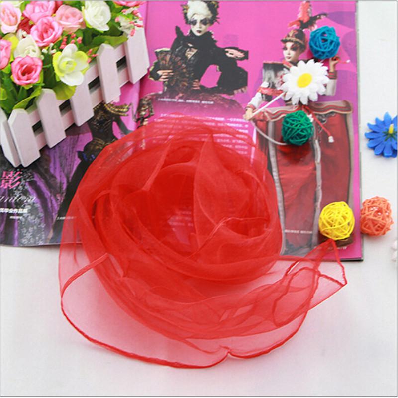 6/12Pcs Chiffon Square Scarf Children's Dance Performance Scarves Candy Color Scarf For Girl Juggling Photography Accessories