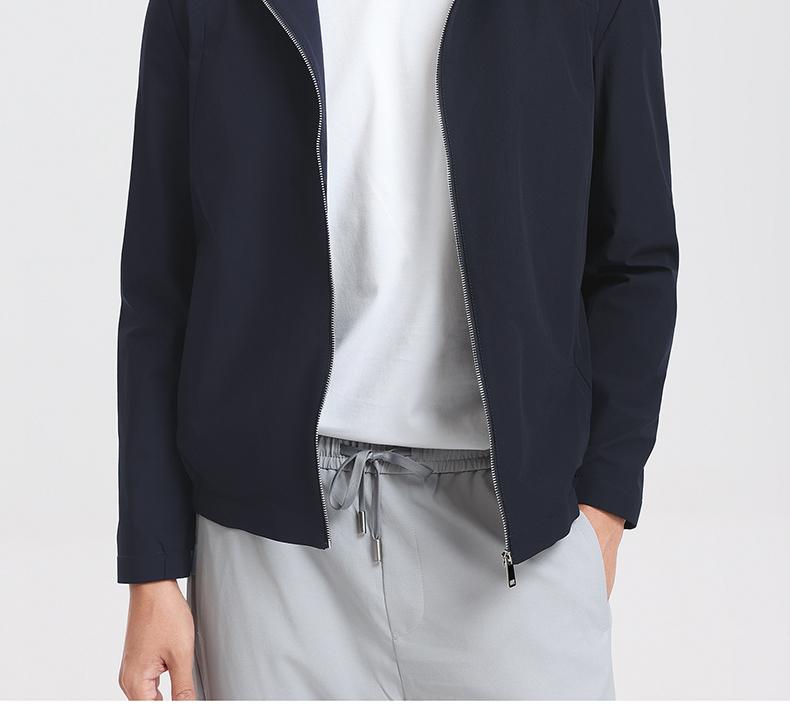 Langdeng Men's Lightweight, Breathable, Easy to Care for, Comfortable and Elastic, Detachable Hat Jacket