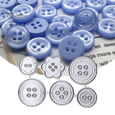 Cutting Die DIY Effective Carbon Steel Cute Button Shape Rust-resistant Stencil Mold for Card