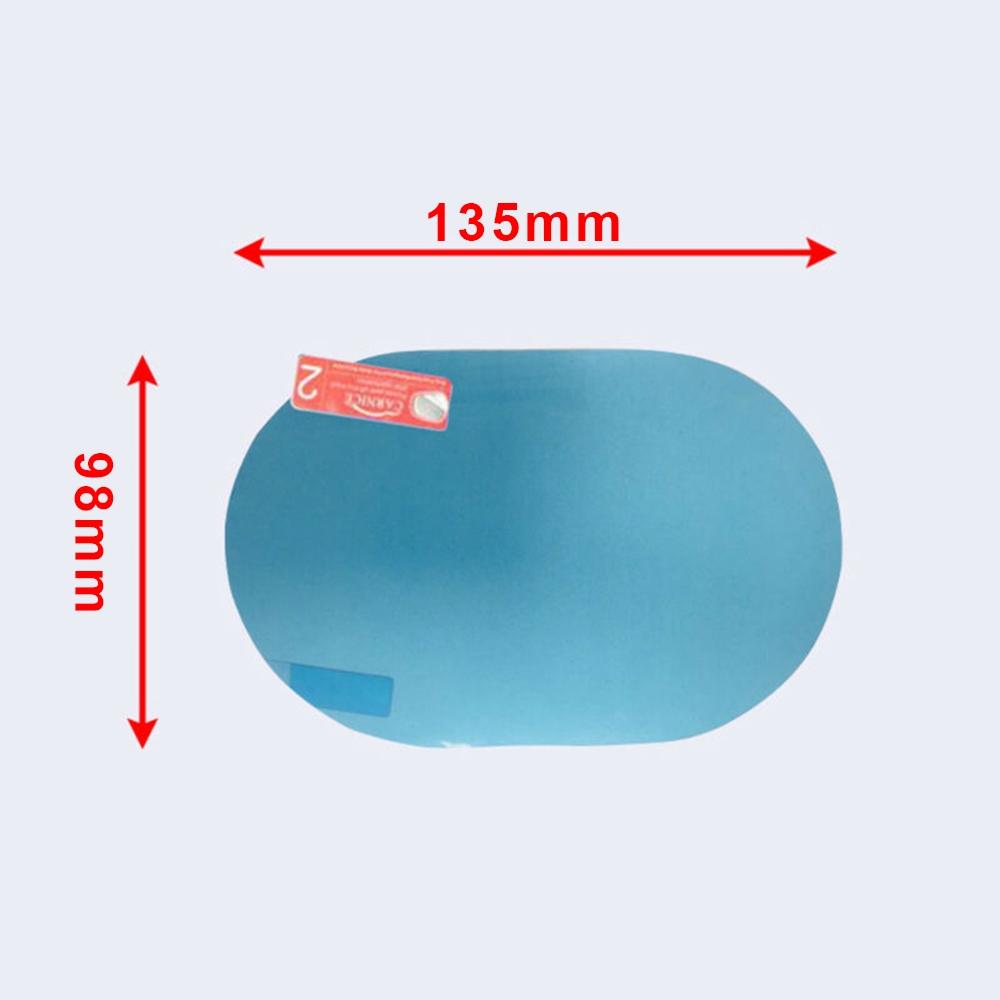 2pcs Rainproof Sticker Oval Auto Anti Fog Mirror Protective Accessories