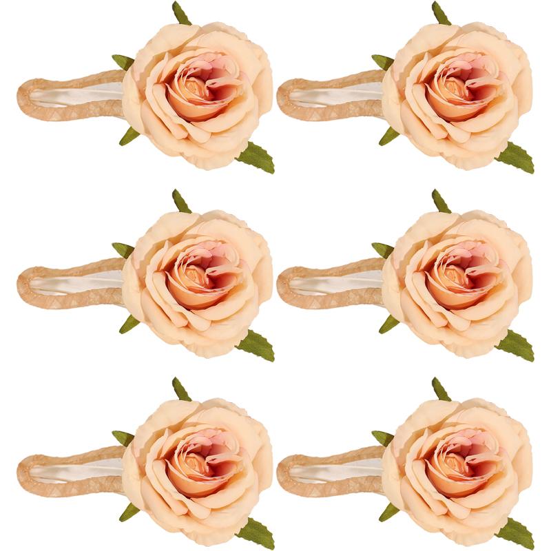 Romantic Rose Atmosphere Sweet Artificial Flower Hair Clip For Women Large Cute Duckbill Hair Accessory