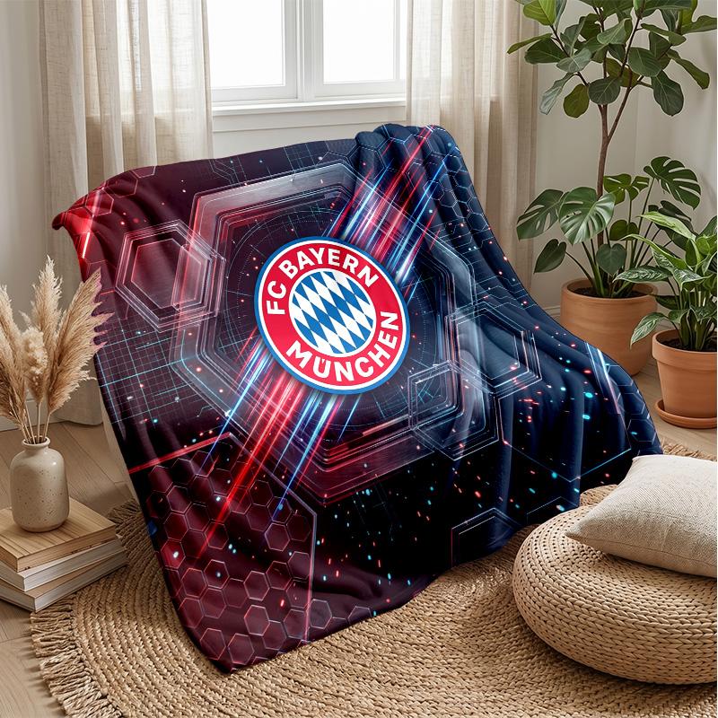 Bayern Munich Theme Blanket Soft Flannel Blanket Plush Throw Blanket Cozy Sofa Bed Blanket for Home Decor