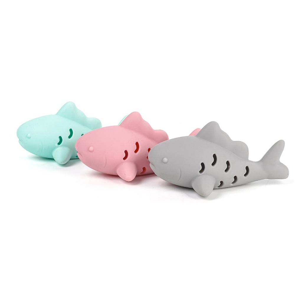 Silicone Fish Chew Toy For Cats Interactive Treat Dispenser Hunting Instinct Stimulation Boredom Relief Dental Health