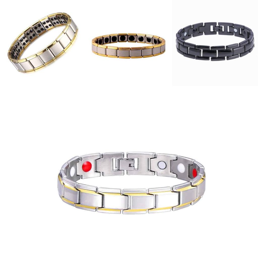 Women Men Titanium Steel Therapy Energy Magnetic Bracelet Health Care Gift