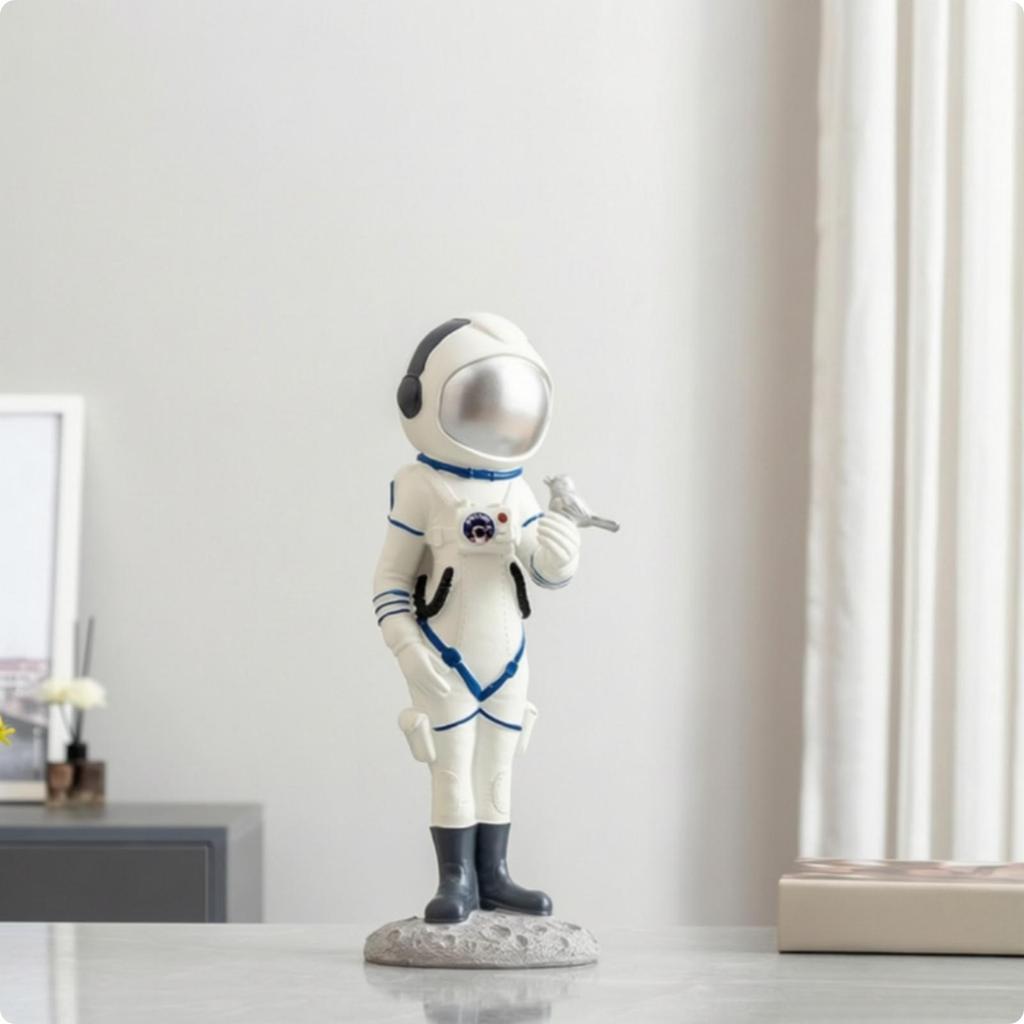 Female Astronaut Figurine Small Sculpture Sculptural for Collectors