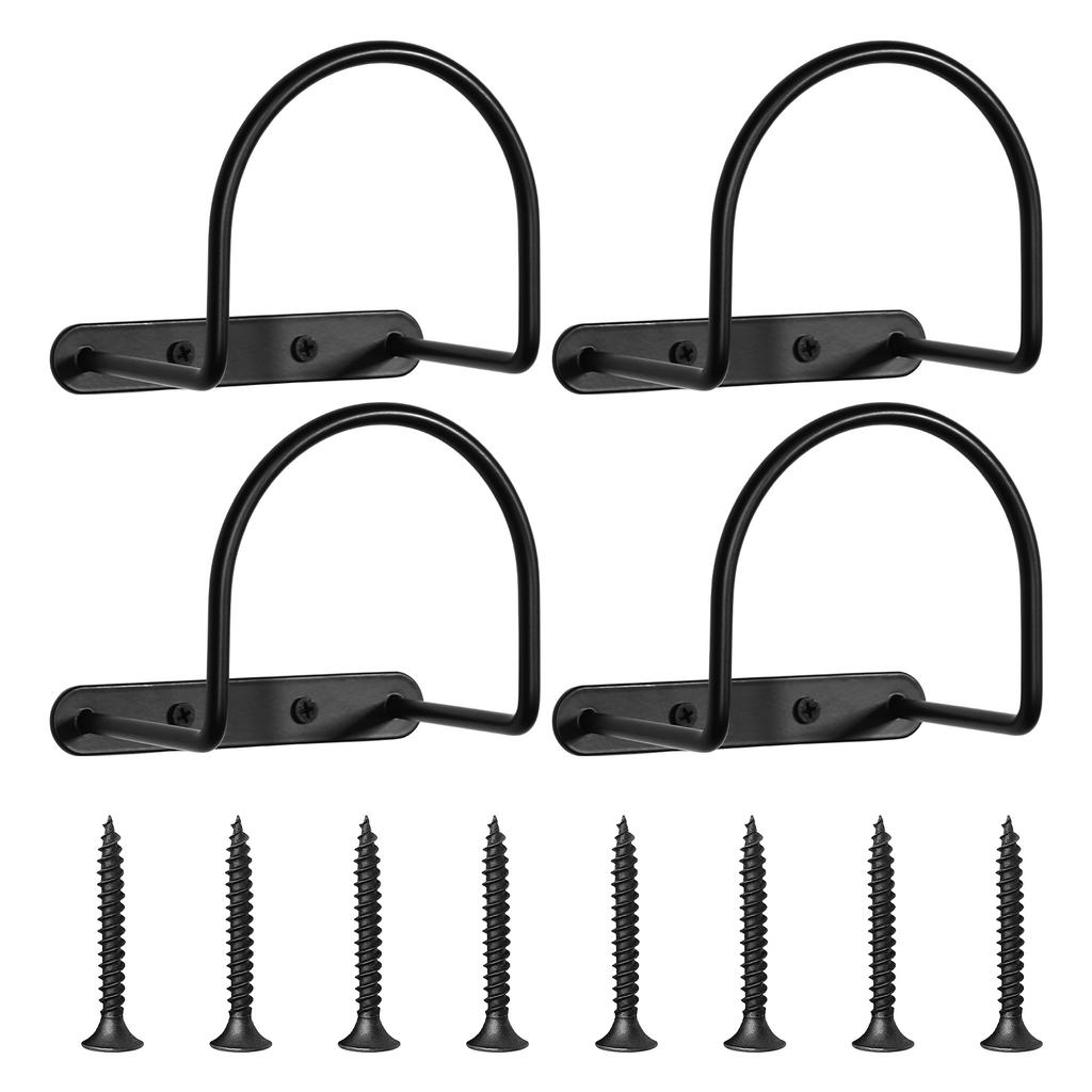 4 Pcs Hat Storage Rack Cowboy Hat Racks Wall-mounted Iron Cowboy Hats Holder Semicircular Hat Hook for Bedroom and Living Room