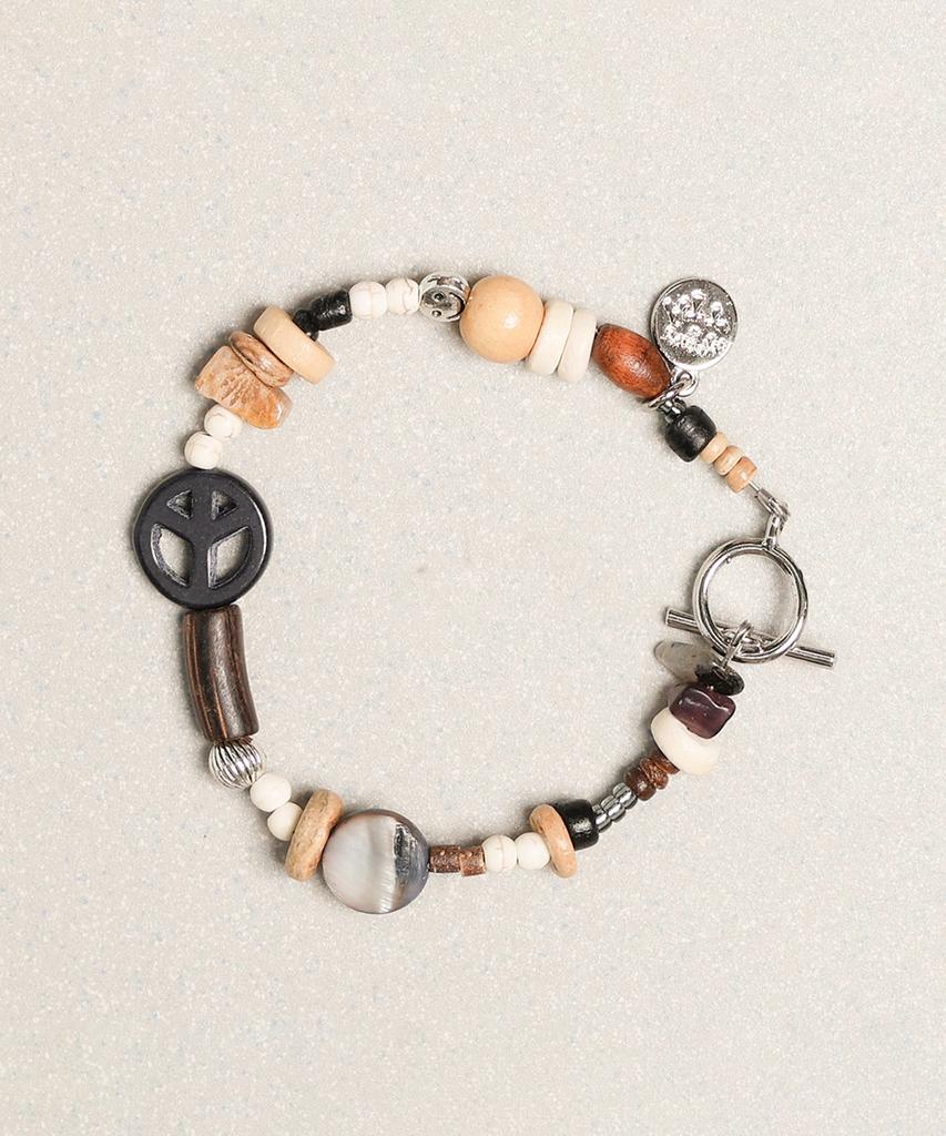 Towtow Archive Peace Mark Symbol Bracelet Black