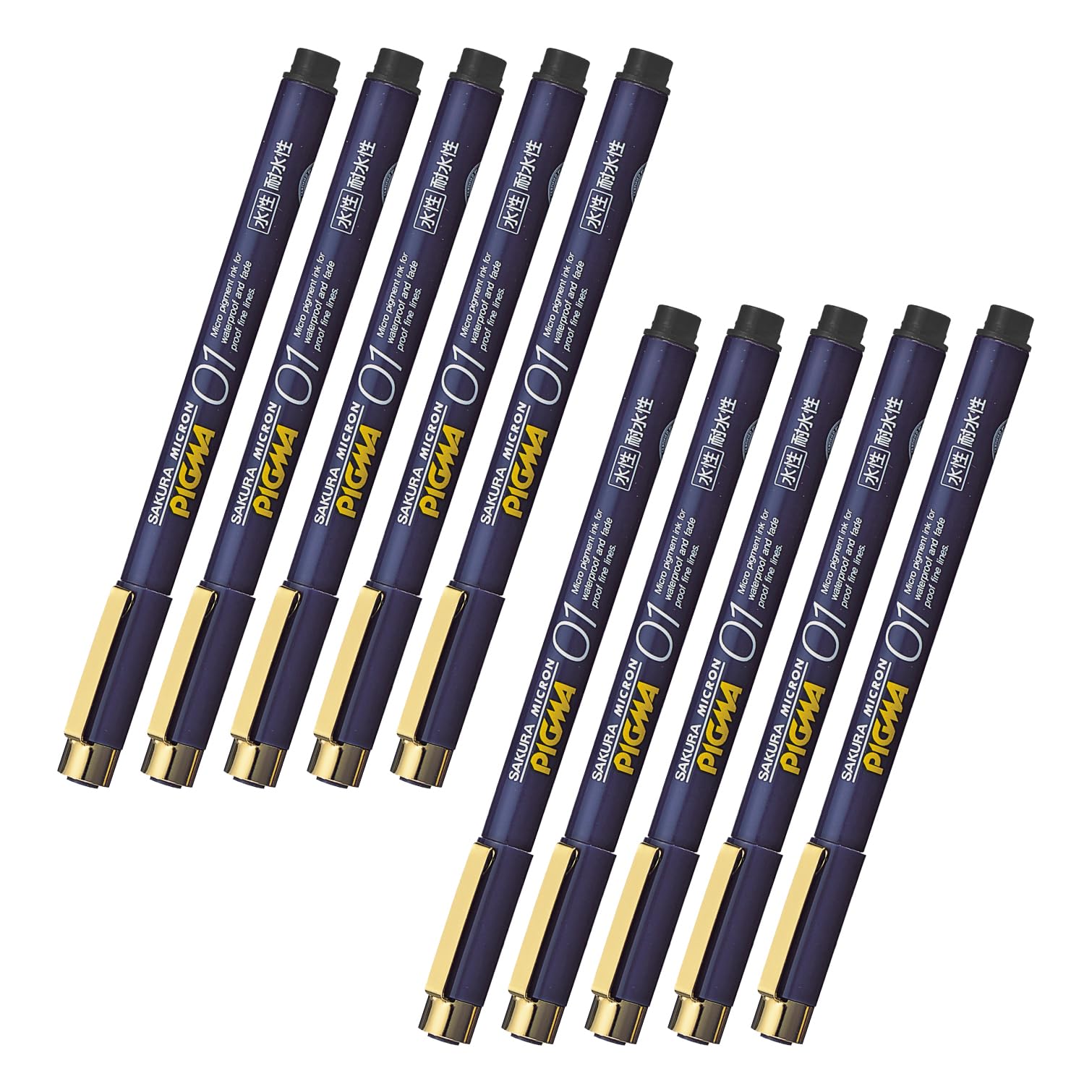 

Sakura 10 Водостойкий маркер Cray-Pas, Pigma, 0,1 мм, Черный, Ручки, ESDK01#49-10P чёрный