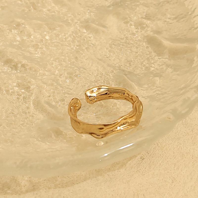 European-American Creative Irregular Lava Texture Women's Ring