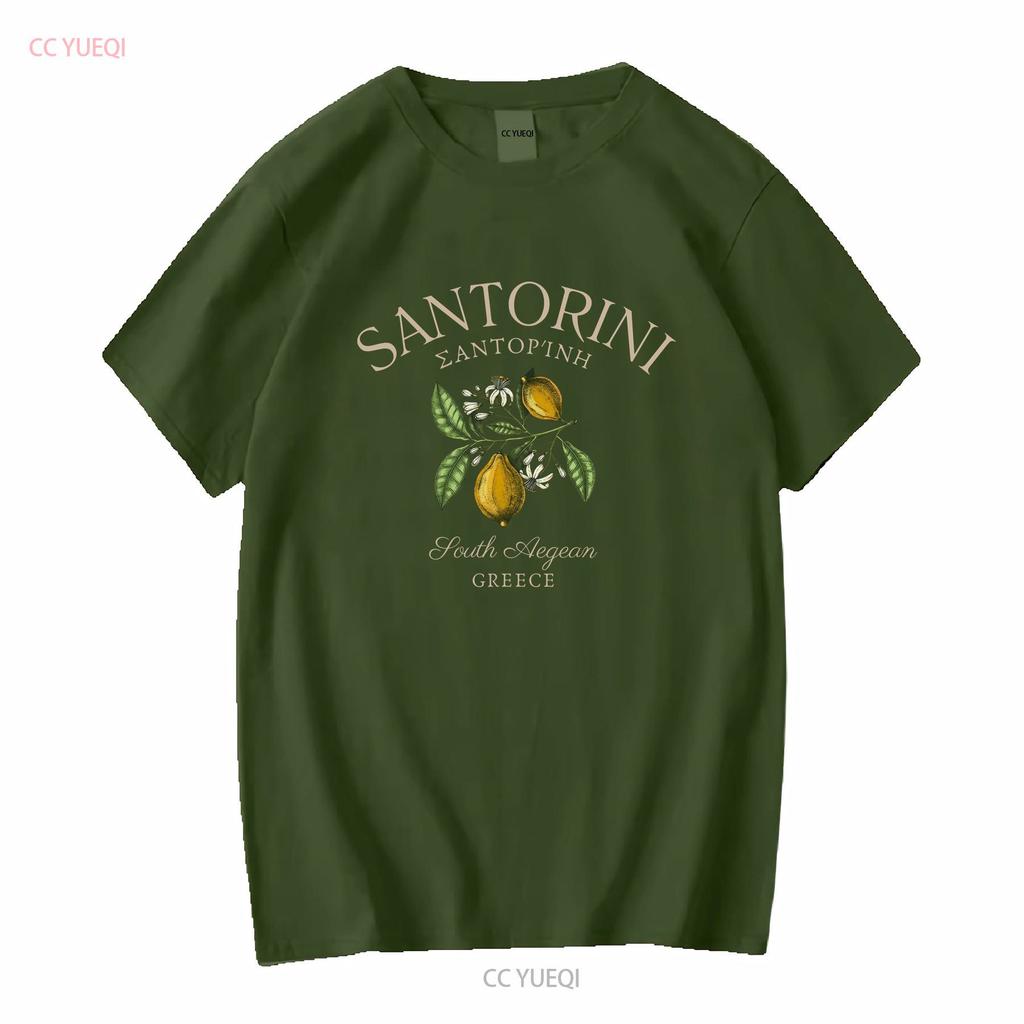 Santorini T Shirt Greek Island Greece Clothes Soft and Comfortable long or short sleeves vintage Washed Stretched