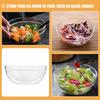 Transparente Salatschüssel PC-Material Große Kapazität Tiefe Servierschüssel für Salat Obst Dessert Nudeln Reis Joghurt Haushaltsküche