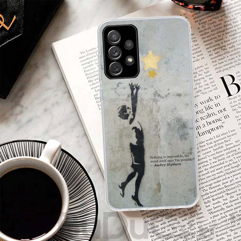 

Street Art Banksy Graffiti Cover For Samsung Galaxy A51 A50 A71 A70 Phone Case A21S A31 A41 A10 A20E A30 A40 A01 A11 A6 A7 A8 A9 Samsung A51 4G