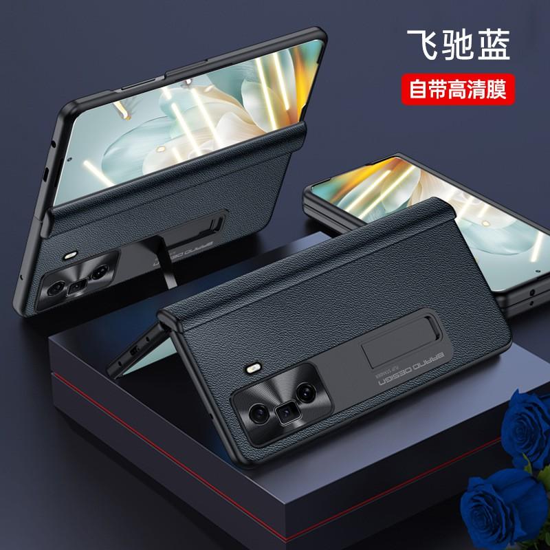 Premium Genuine Leather Flip Case Honor Magic Vs3 With Built-in Kickstand Magnetic Full Protection Screen Protector