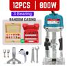 800W High Power Electric Wood Trimmer Handheld Engraving Slotting Router Portable Woodworking Power Tool
