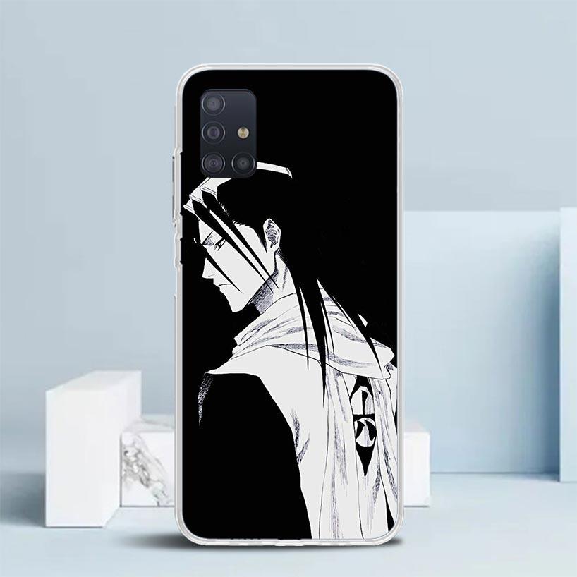 Bleach Kuchiki Byakuya Soft Cover for Samsung Galaxy A12 A22 A32 A52 A72 A02S Phone Case Note 20 Ultra 10 S10 Plus A51 A71 A50S