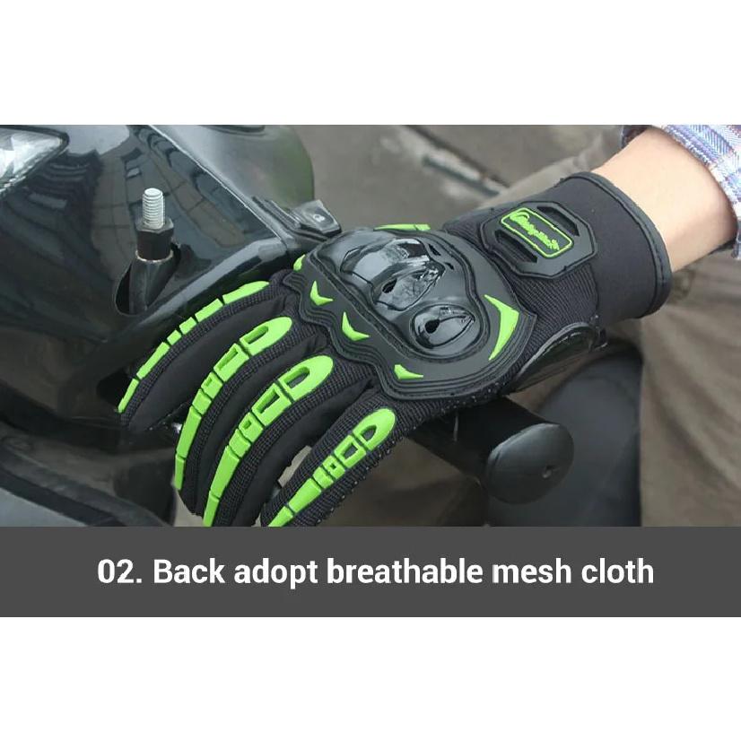 Motorcycle Gloves Anti Fall Anti-collision Off-road Riding Gloves Summer New Breathable Touch Screen Full Finger Gloves M-2XL