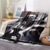 1Pc Yorha 2b Print Flannel Blanket, High quality Comfortable for All Seasons, Home Decor, Warmth and Comfort, Perfect for Christmas Gifts