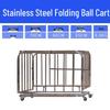 Stainless Steel Folding Ball Storage Cart