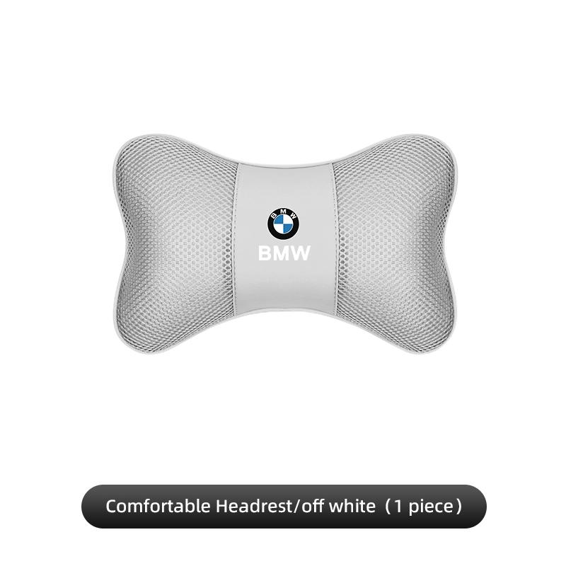 CXVA5 Car Seat Headrest Ice Silk Neck Pillow For BMW Performance F30 E90 E46 E60 X7 Car Interior Removable Washable Headrest Keychain
