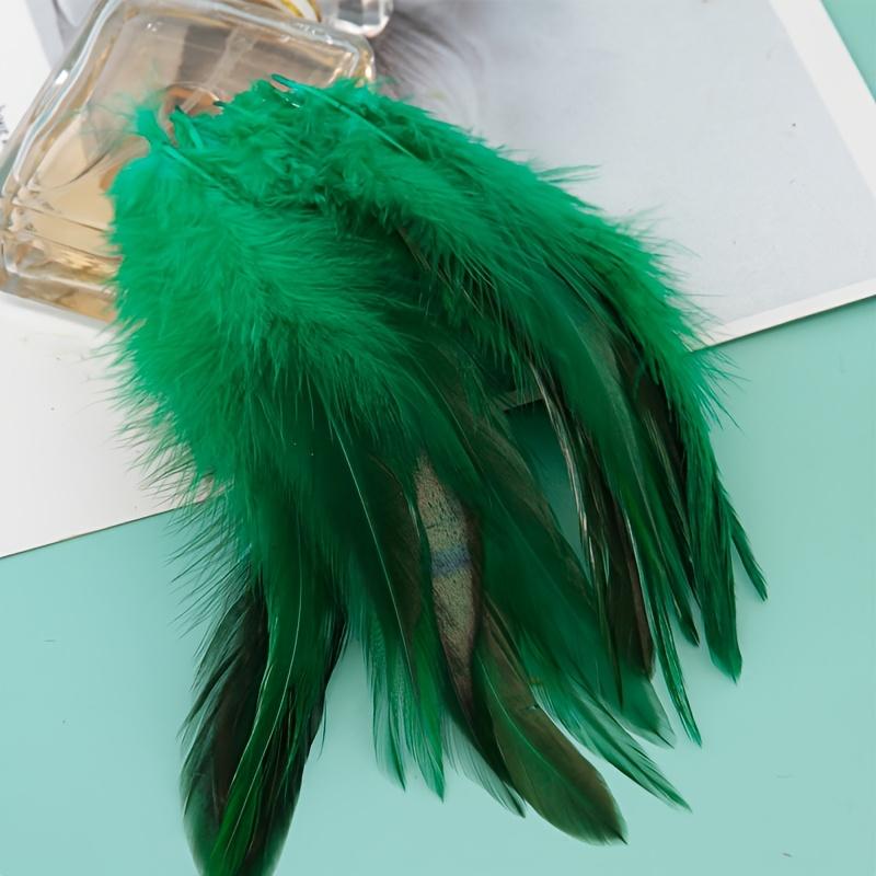 Rooster Feather 3-5inches for Crafts Grizzly Chicken Saddle Fly Tying Feather Dream Cather Jewelry Earring Accessory