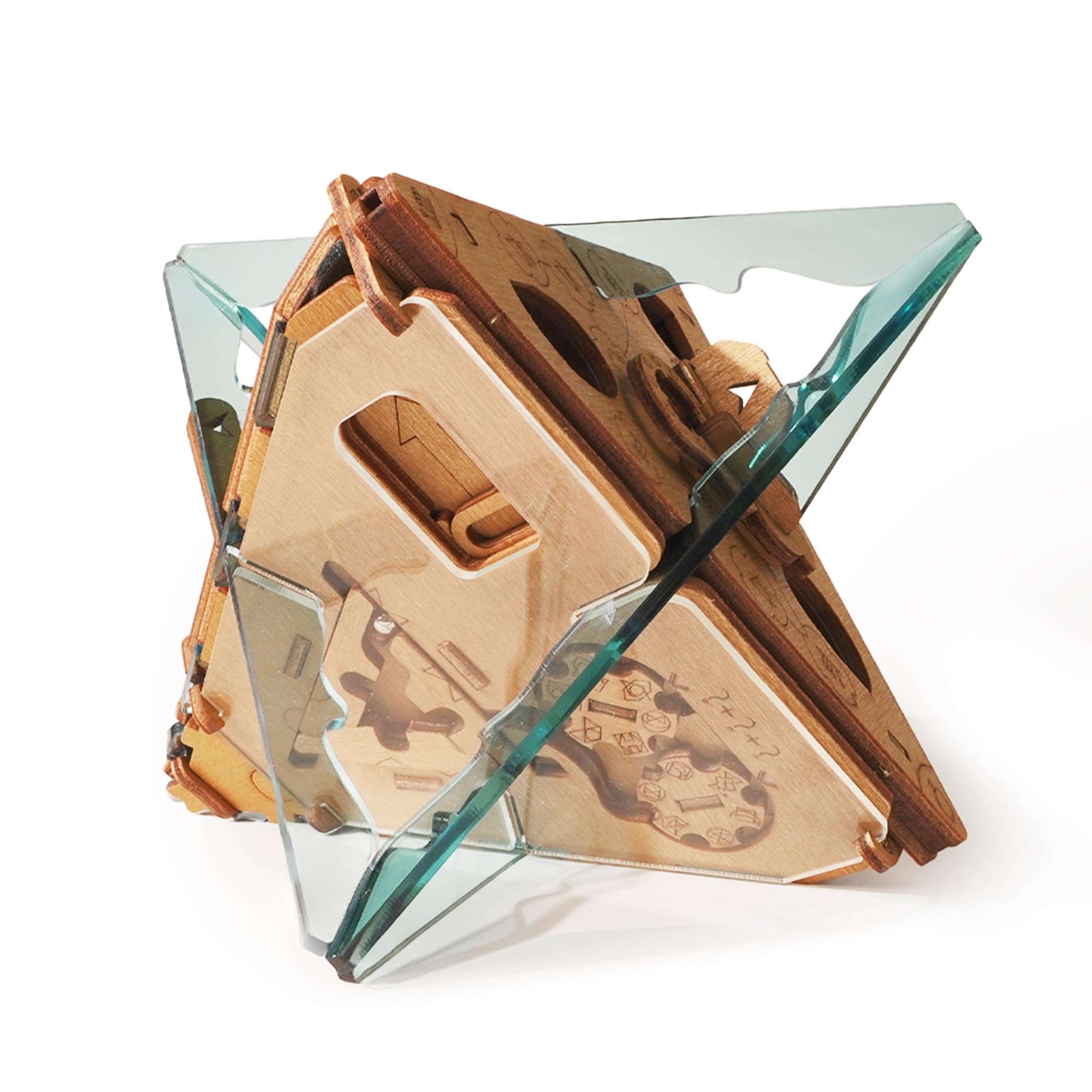 

Puzzle Potato - Philosopher s Stone - Escape Room Game - Wooden Puzzle Box - 3D Brain Teaser Puzzle - Treasure Chest (Newton s Mysterious Invention)