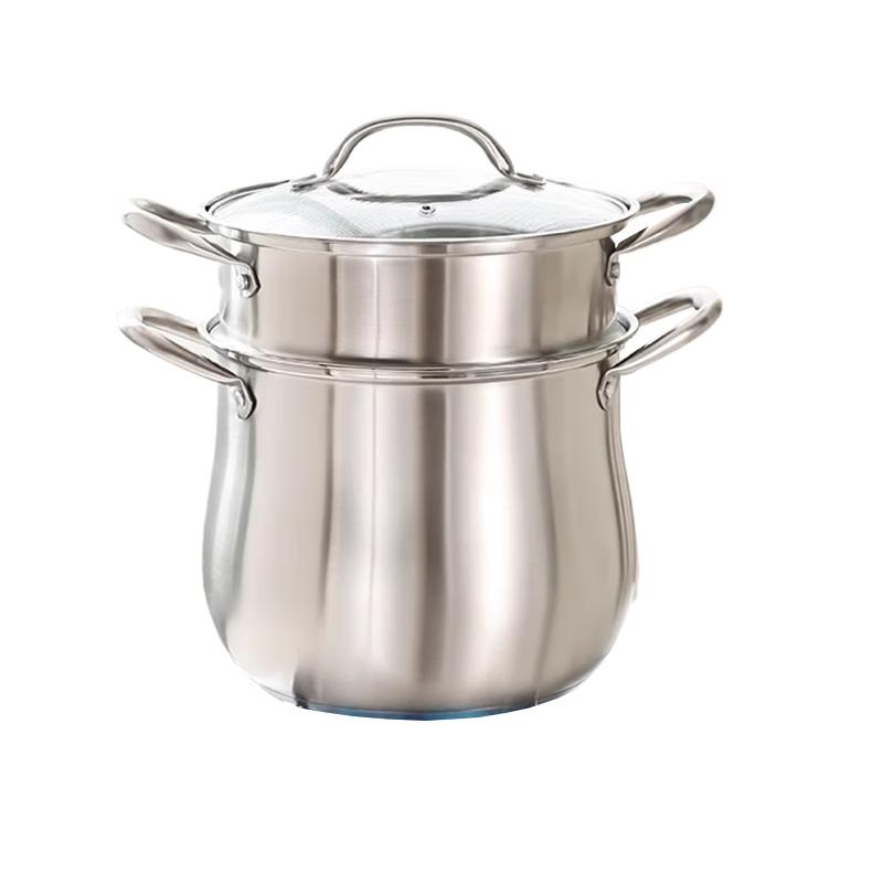 Su Le Commercial Thickened 304 Stainless Steel Stockpot with Steamer