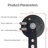 Universal Motorcycle Electric 12V 1.5A/48V 60V 72V 0.2A  Round Black Basin Air Horn Motorbike Loud Disc Speaker 105Db,Pack Of 1