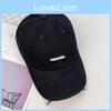 Embroidery And Letter Ripped Design Women Summer Sun Shading Baseball Cap