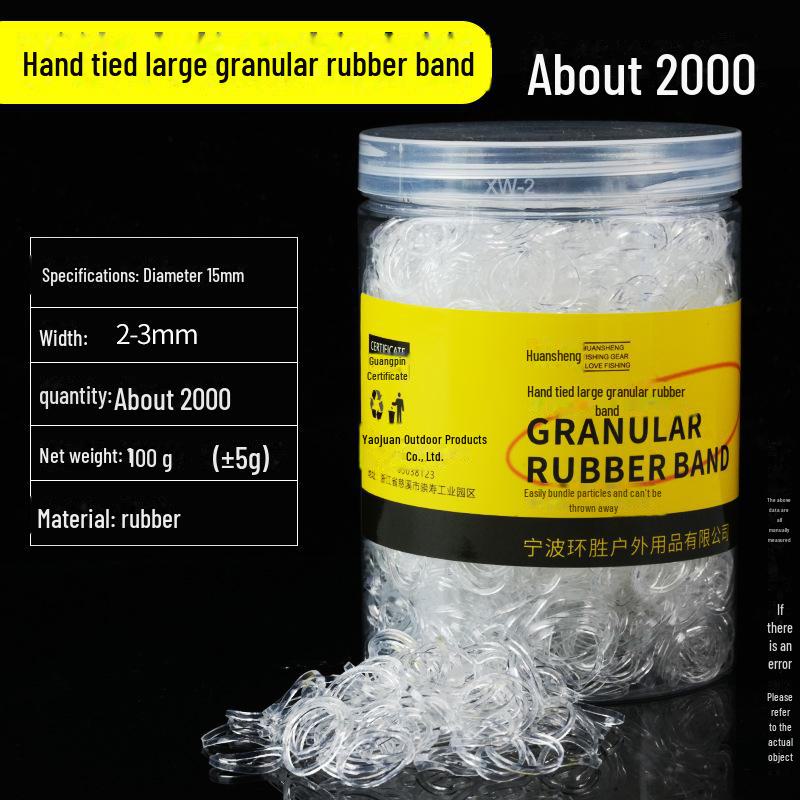 Handgebundener Partikelköder aus schwarzem Gummiband zum Karpfenangeln – kleines Zubehör