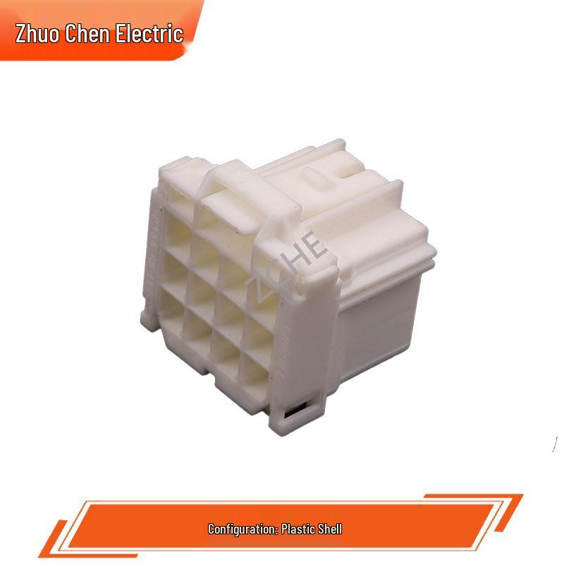 12-Pin Male-Female Mating Connector 2-967627-1 Plug with 7-968972-1 Connector, 12 Holes