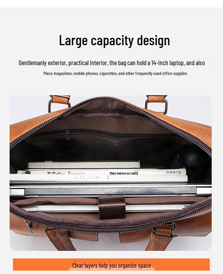Men's High-End Casual Crossbody Bag - Large Capacity Business Briefcase Handbag