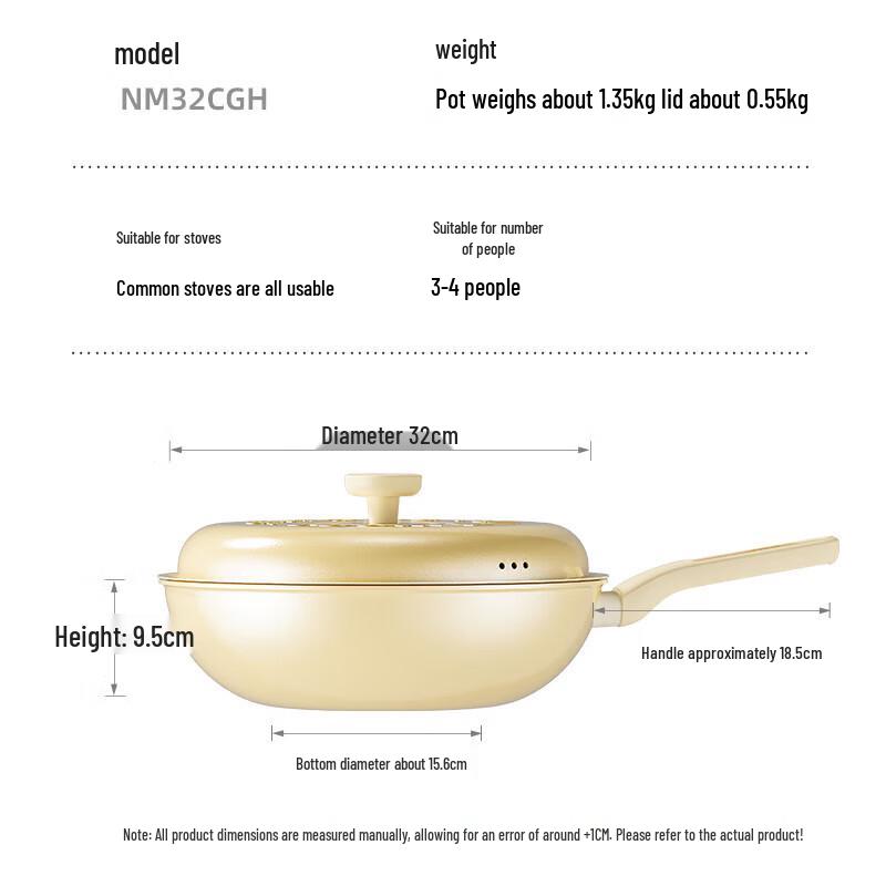 COOKER KING 32cm Non-Stick Titanium Ceramic Wok