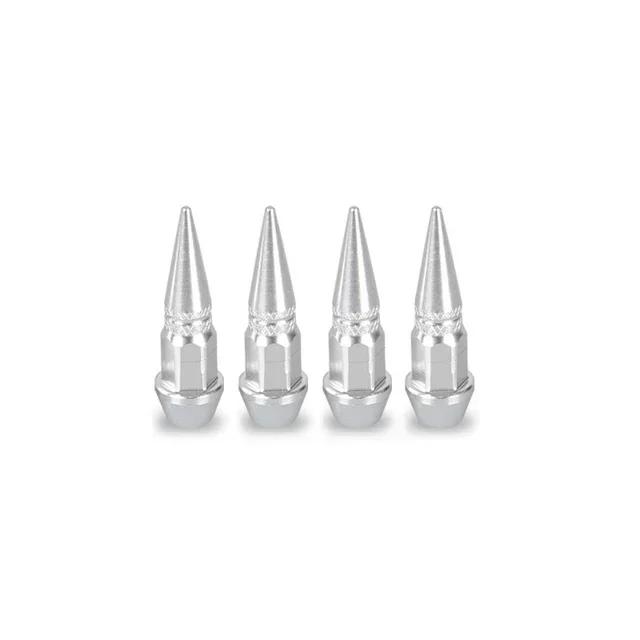 4pcs Car Universal Bullet Head Screws Valve Caps Personalized Modifications Pointed Valve Tips Bicycle and Motorcycle Tires