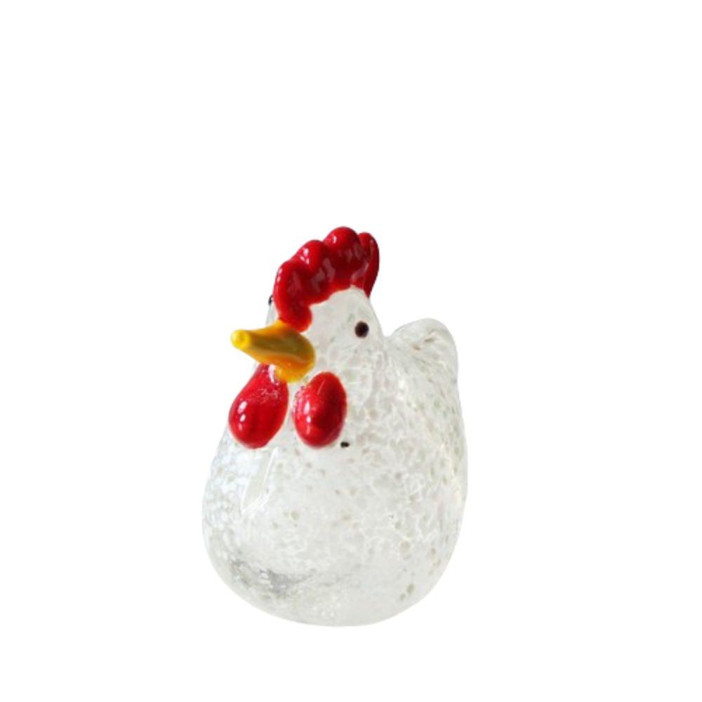 Home Decor Glass Chicken Figurines Hand Blown Turkey Sculpture Cock Miniatures  Photography Props