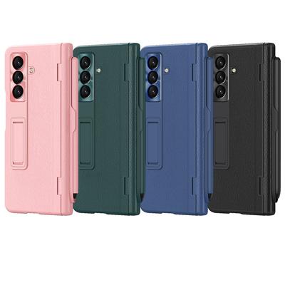 Für Samsung Galaxy Z Fold7 6 & 5 & 4 & 3 360 Vollschutz Hochwertiges Leder Scharnier Stoßfest Ständer Rüstung Hülle + Stifthalter