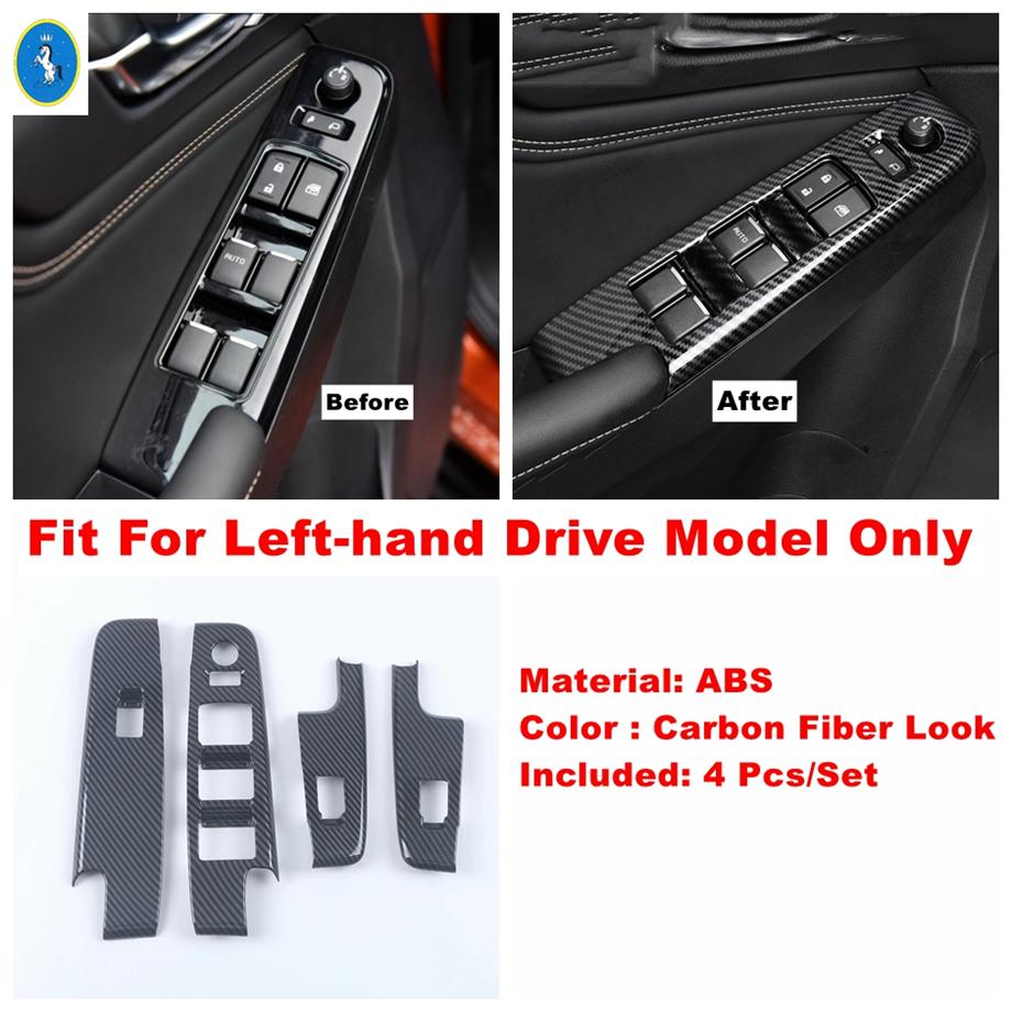 ABS Car Window Lift Button / Head Lamps / Air AC / Armrest Box Anti Kick Panel Cover Trim Accessories For Isuzu D-Max