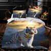 Realistic Tiger Printing Bed Three-Piece Set, Bedding, Digital Printing Bedding
