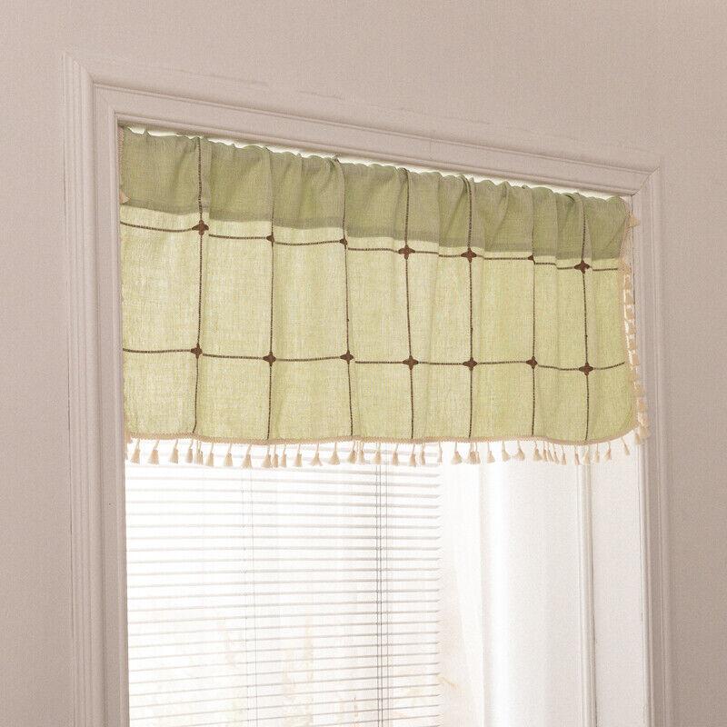 1PC Rod Pocket Half Short Curtain Tassels for Cafe Window Door Valance Drape Decor Home Interior Shade Window Drapes Cafe