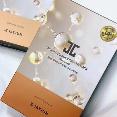 JAYJUN Collagen Skin Fit Mask Sheet 10 Sheets, Brightening, Moisturizing, Korean Cosmetics, Kbeauty, Sample