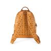 MCM Stark Studded Side Buckle Monogram Napa Leather Trim Backpack Unisex backpack Brown Cognac MMKAAVE09CO001
