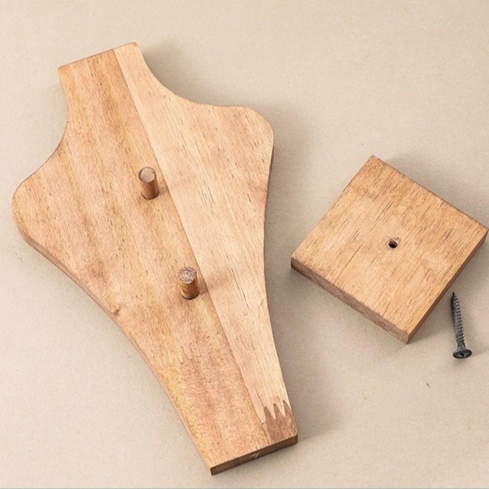 Hanging Shelf Necklace Display Stand Walnut Wood Mannequin Necklace Display Rack Jewelry Rack